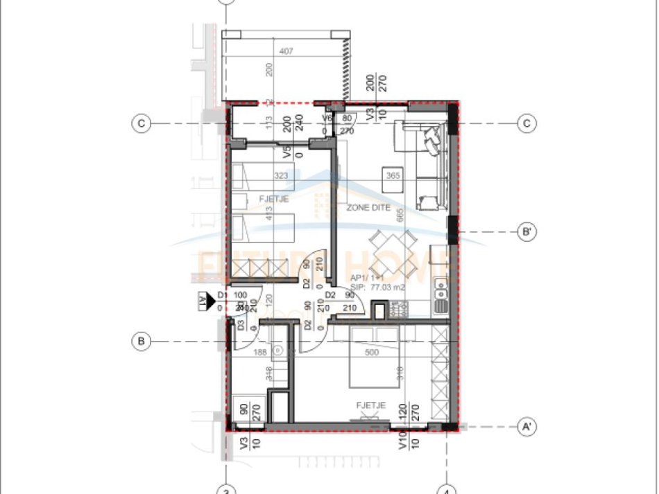 Vlore, shitet apartament 2+1 Kati 0, 100 m² 202.000 € (Radhime) PRO+32095