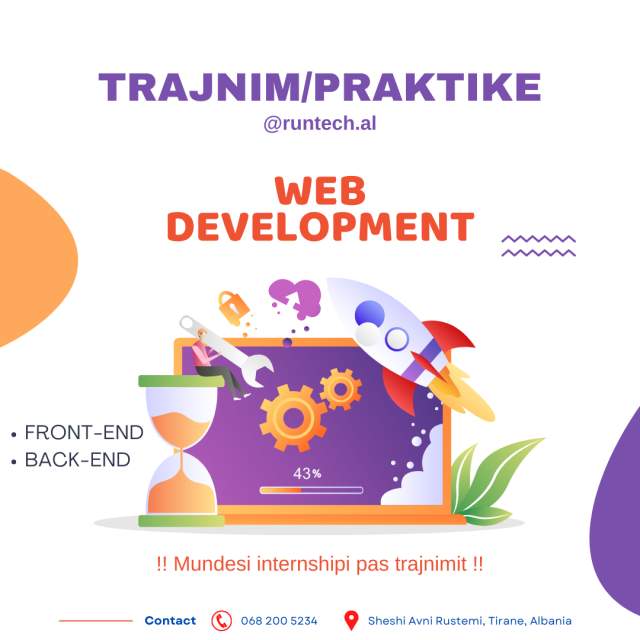 Tirane, ofrojme trajnime Web Development Trajnime