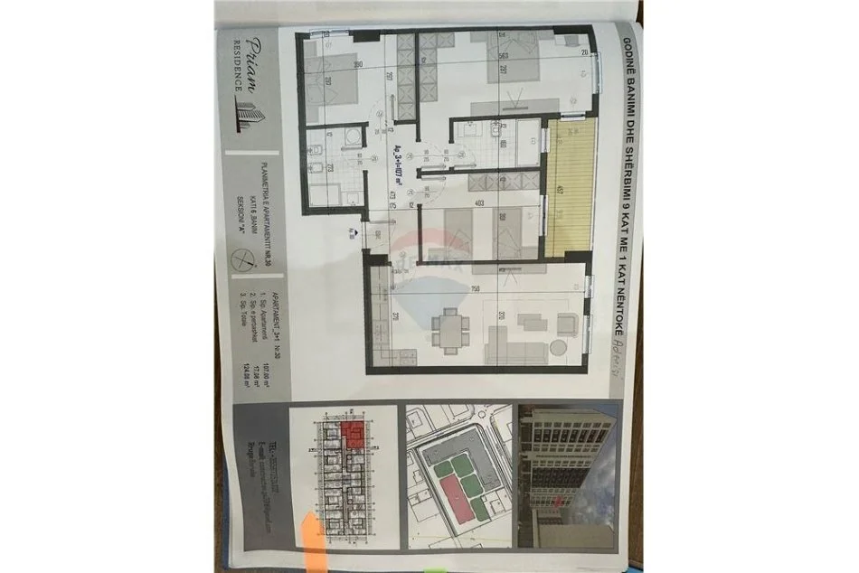Tirane, shitet apartament 2+1 , 124 m² 101.745 € (rruga berisha - Kamëz)