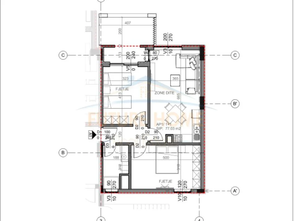 Vlore, shitet apartament 2+1 Kati 0, 100 m² 202.000 € (Radhime) PRO+32095