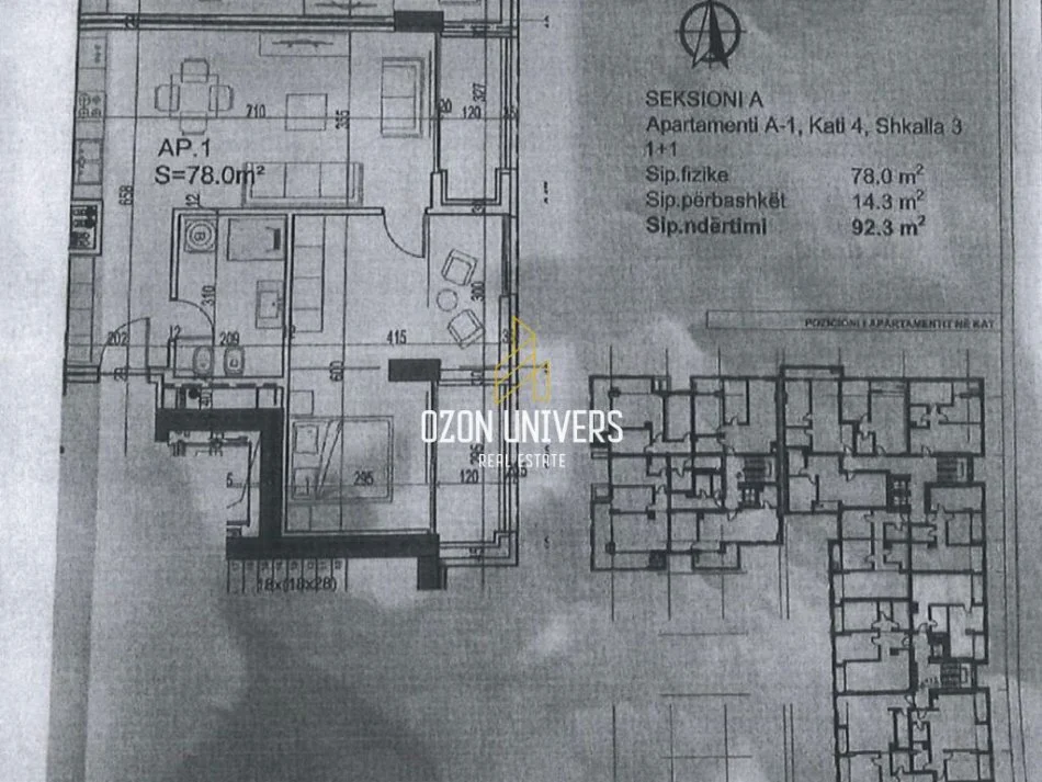 Vlore, shitet apartament 1+1 Kati 4, 92 m² 258.440 € (Lungomare,Vlore)