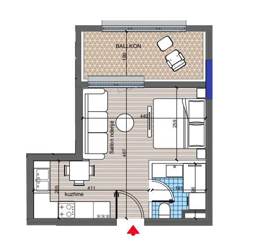 Tirane, shitet apartament 1+1 Kati 3, 47 m² 83.000 € (dritan hoxha)