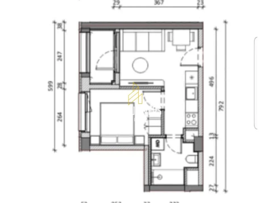 Tirane, shitet apartament 1+1+Ballkon Kati 0, 46 m² 72.000 € (Residenca Kadiu, Ali Demi)