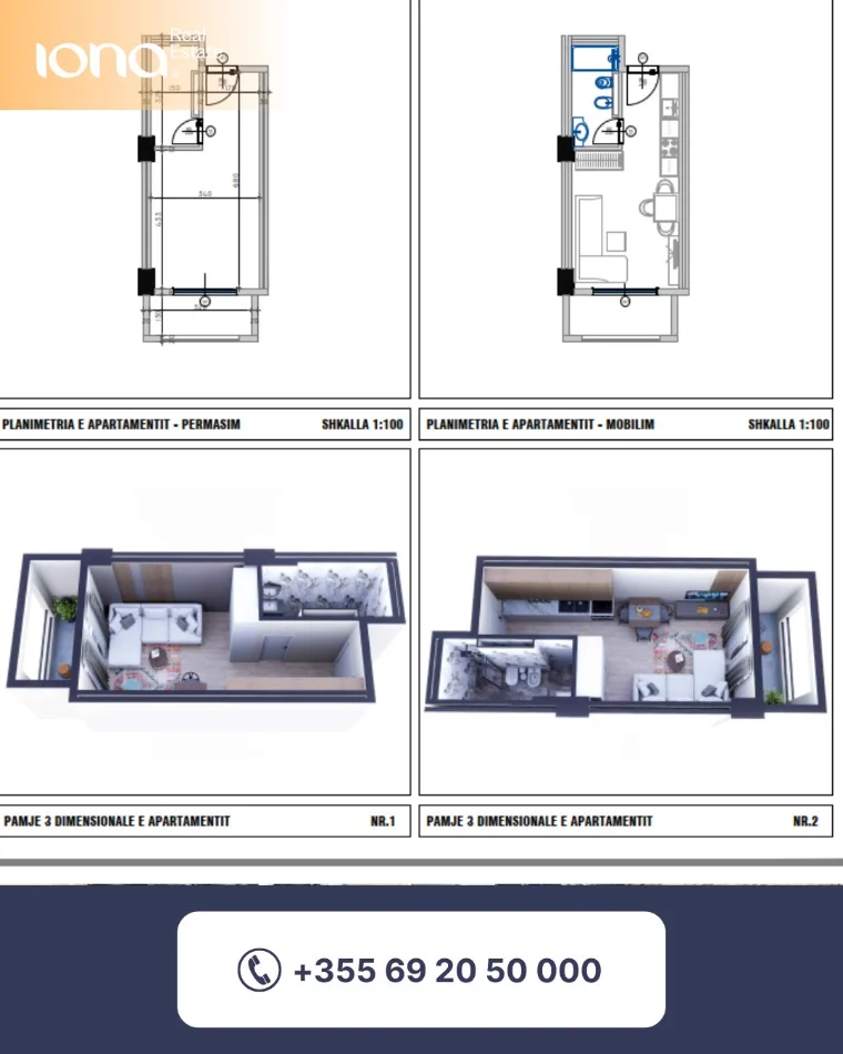 Mali Robit, shitet apartament 1+1 , 56 m² 64.400 € (Hestia Residence)