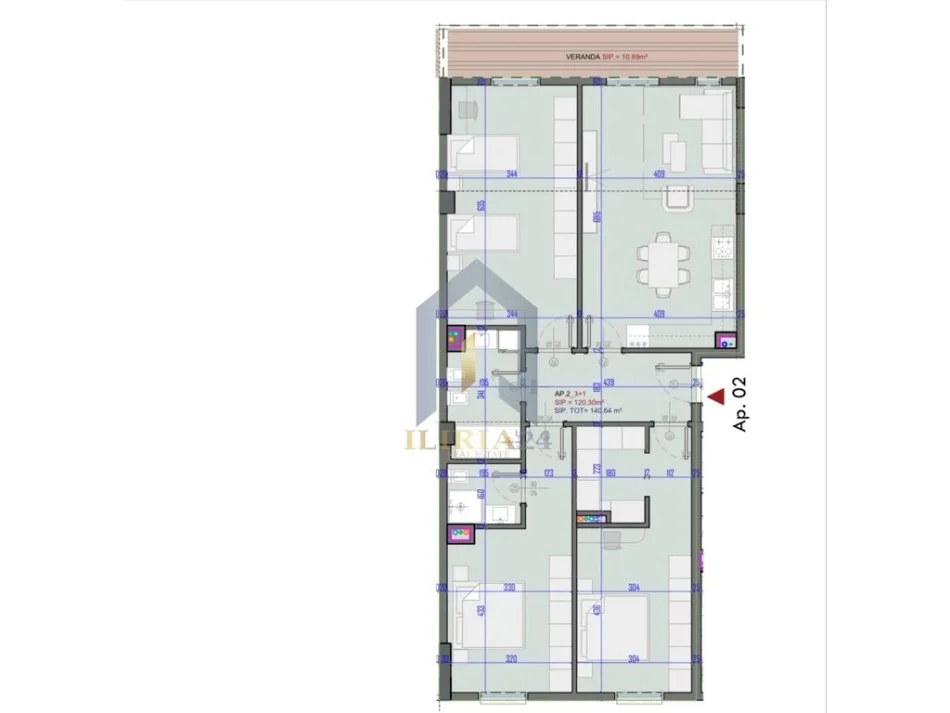 Tirane, shes 2+1 , 140 m² 112.512 € (Rruga Skenderbeu)