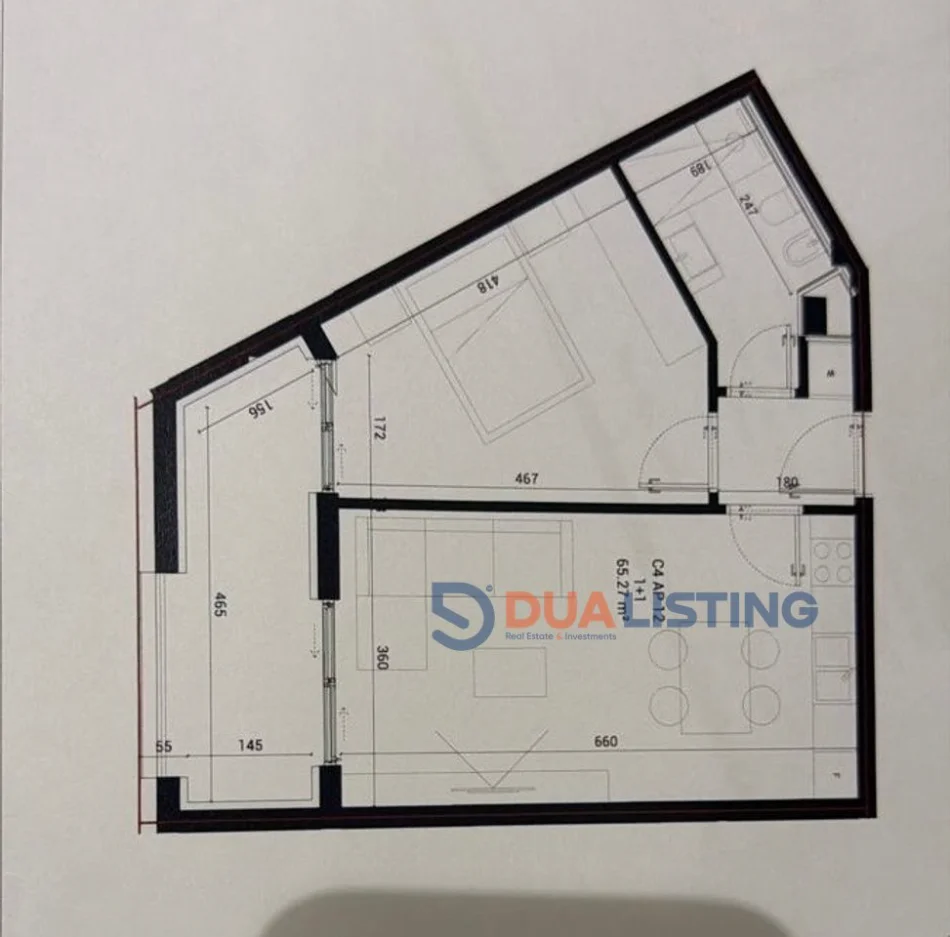 Vlore, shitet apartament 1+1 , 78 m² 226.200 € (Palase)