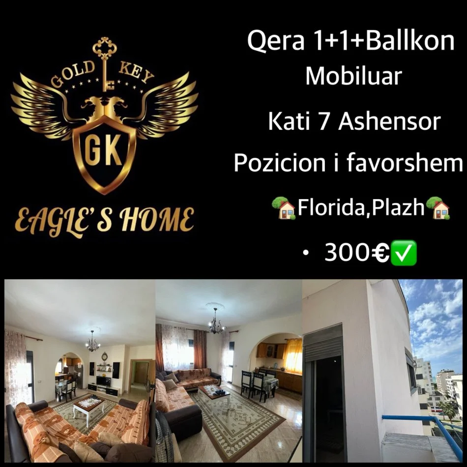 Durres, jepet me qera apartament Kati 7, 73 m² 300 € (Florida Plazh • 300€ neto +355 069 20 39 456)