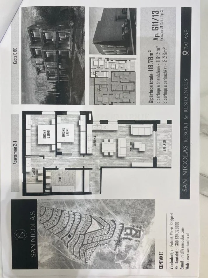 Dhermi - Palase, shes apartament+verande | Penthouse 2+1+Ballkon Kati 1, 116 m² 460.000 € 