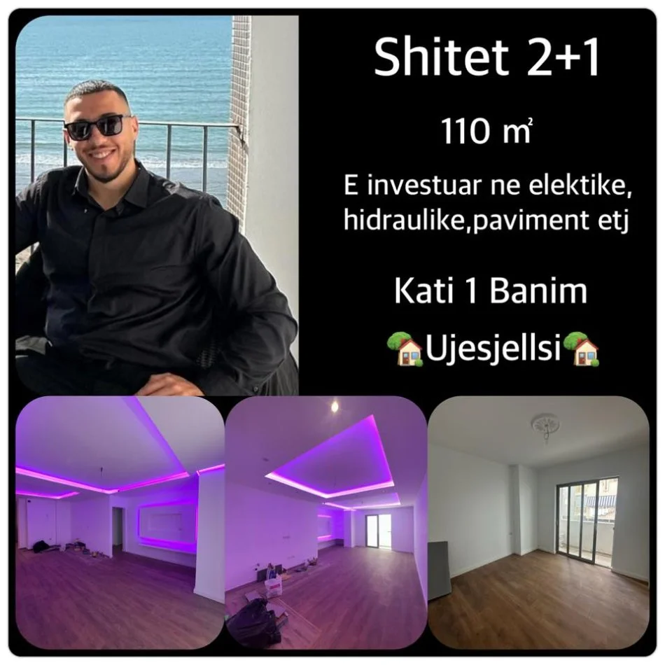 Shqiperi, shes apartament 2+1+Ballkon , (UJESJELLES 0692039456)