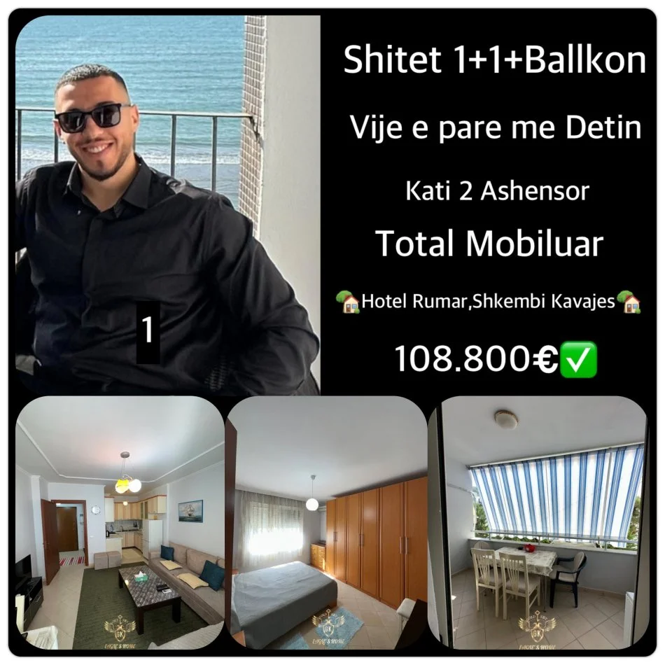 Durres, shes apartament 1+1+Ballkon , 108.800 € (shkembi kavajes 0692039456)