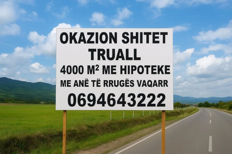 shes toke ne Vaqarr ne ane te rruges  , 4.000 m²