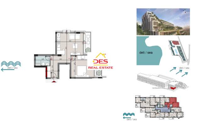 Sarande, shitet apartament 1+1+BLK Kati 1, 66 m² 1 Euro (SArande)