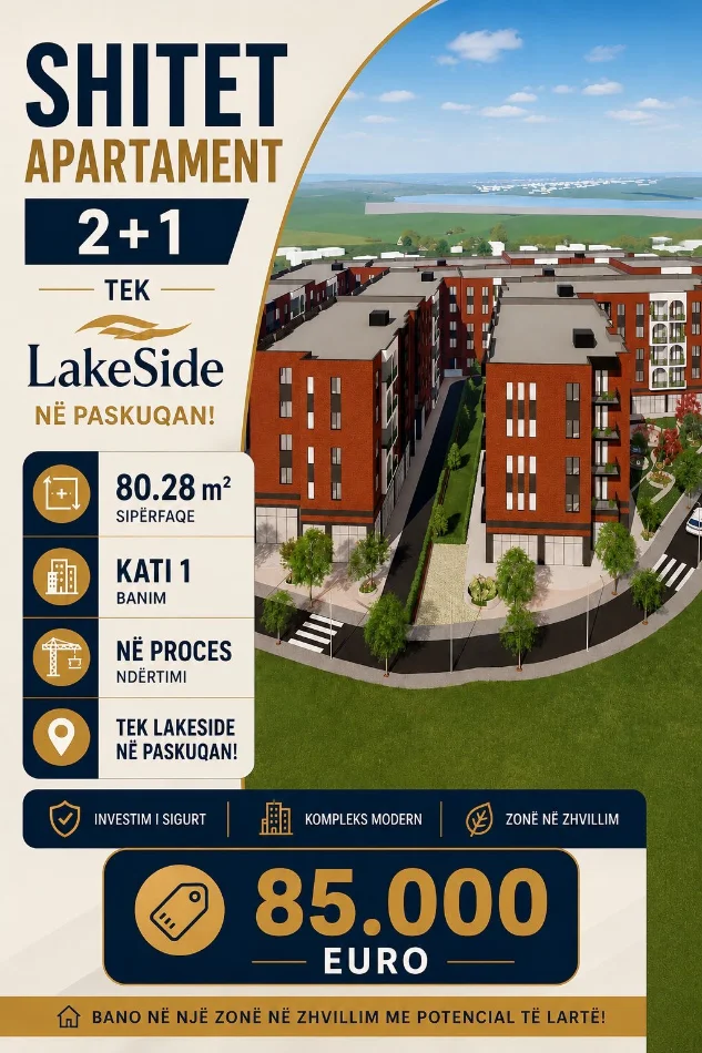 Tirane, shitet 2+1 Kati 1, 80 m² 85.000 € 