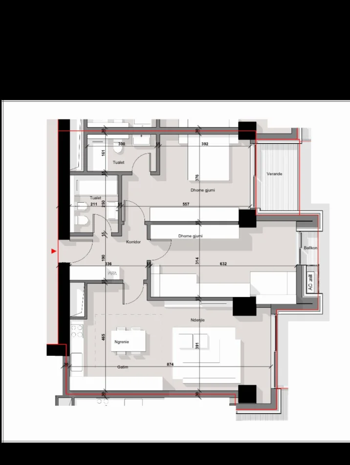 Tirane, shitet apartament 2+1 Kati 8, 142 m² (Bulevardi i Ri)