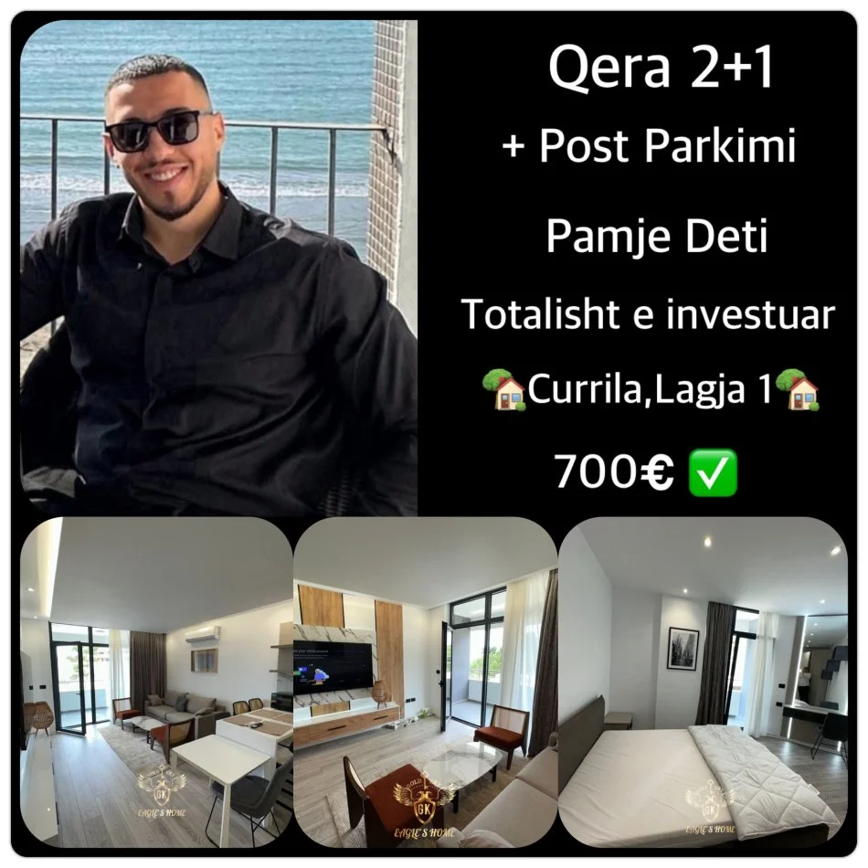 Durres, jepet me qera apartament 2+1+Ballkon Kati 3, 111 m² 700 € (CURRILA 0692039456)