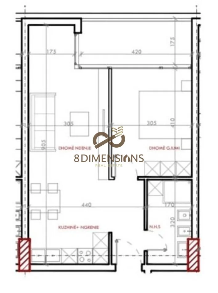 Tirane, shitet apartament 1+1+Ballkon Kati 7, 75 m² 89.880 € (astir)