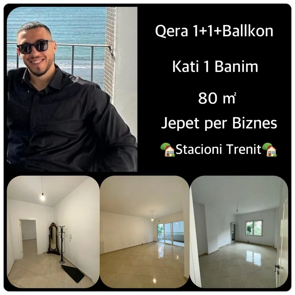 Durres, jepet me qera apartament 1+1+Ballkon Kati 1, 500 € (STACIONI TRENIT)