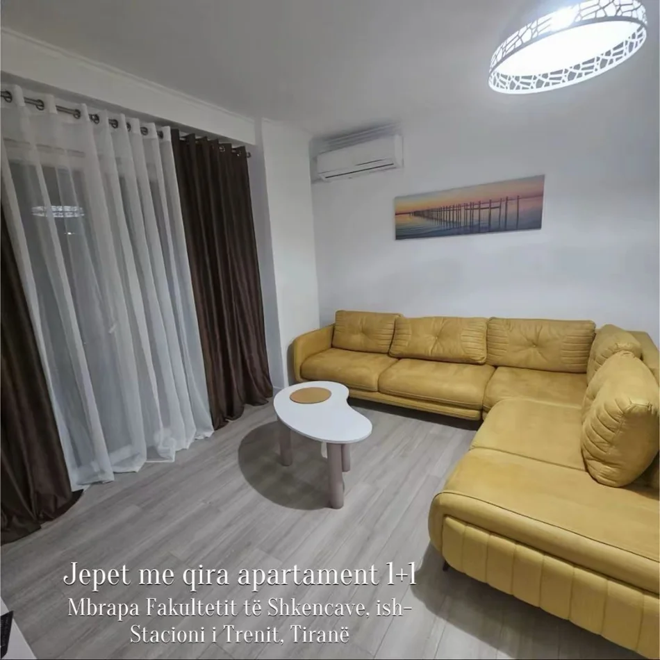 Shqiperi, jepet me qera apartament 1+1 Kati 9, (Prane Fakultetit te Shkencave)