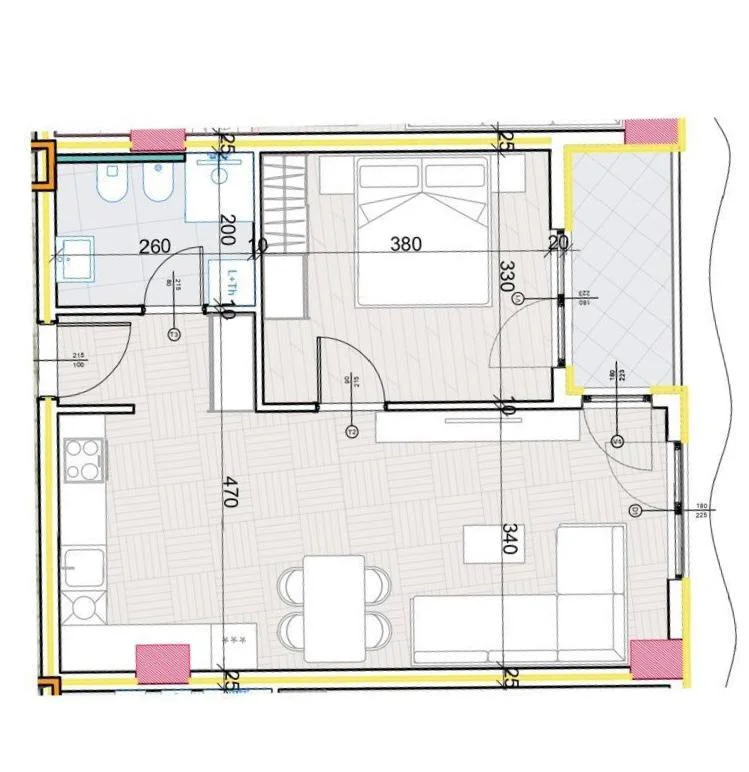 Tirane, shitet apartament 1+1+Ballkon Kati 7, 92.000 € (Paskuqan)