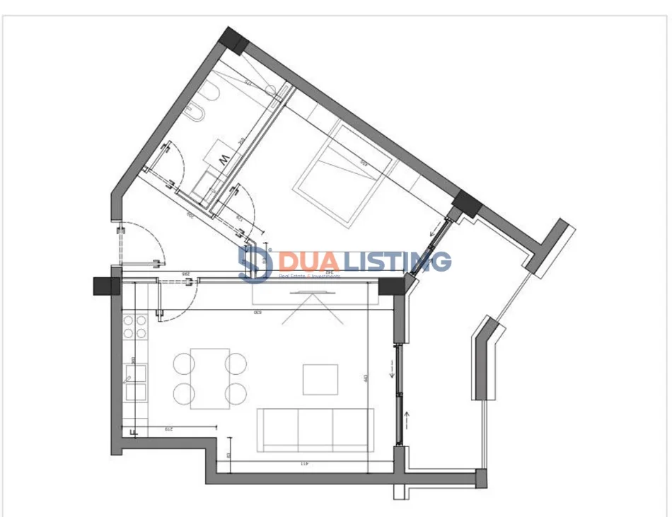 Dhermi - Palase, shitet apartament 1+1 , 