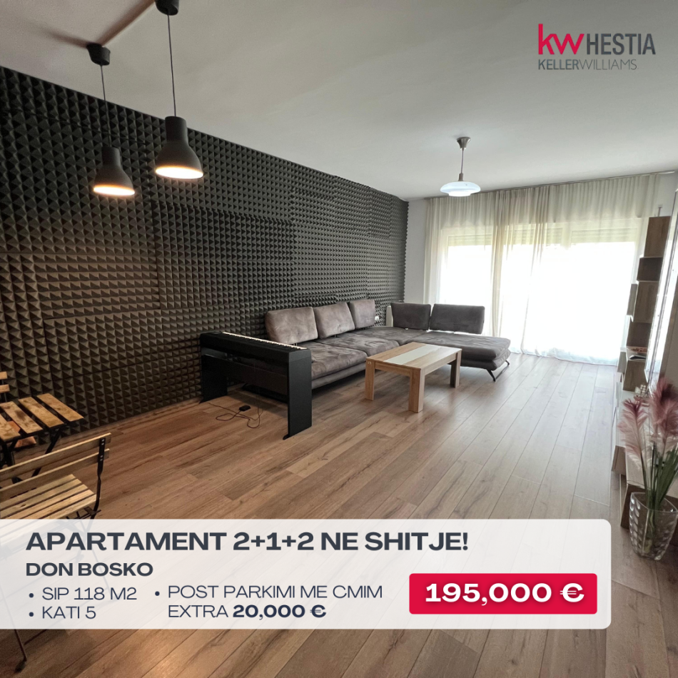 Tirane, shitet apartament 2+1 , (Rruga Don Bosko)