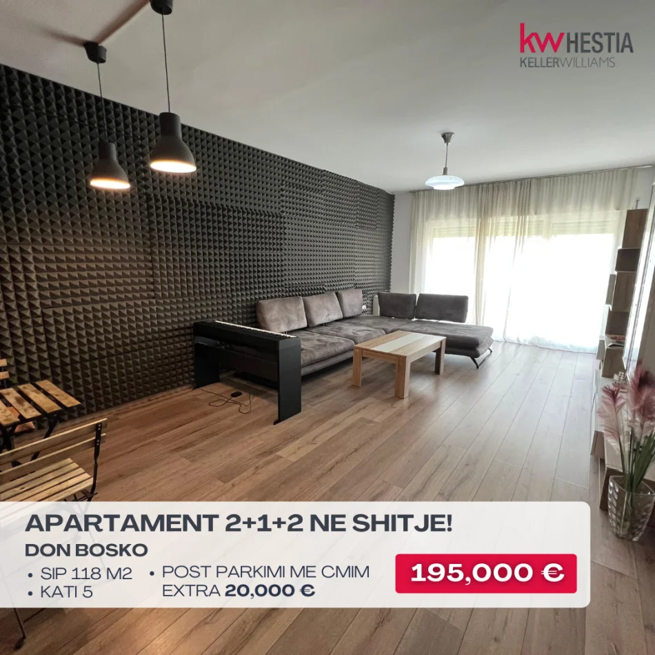 Tirane, shitet apartament 2+1 , (Rruga Don Bosko)