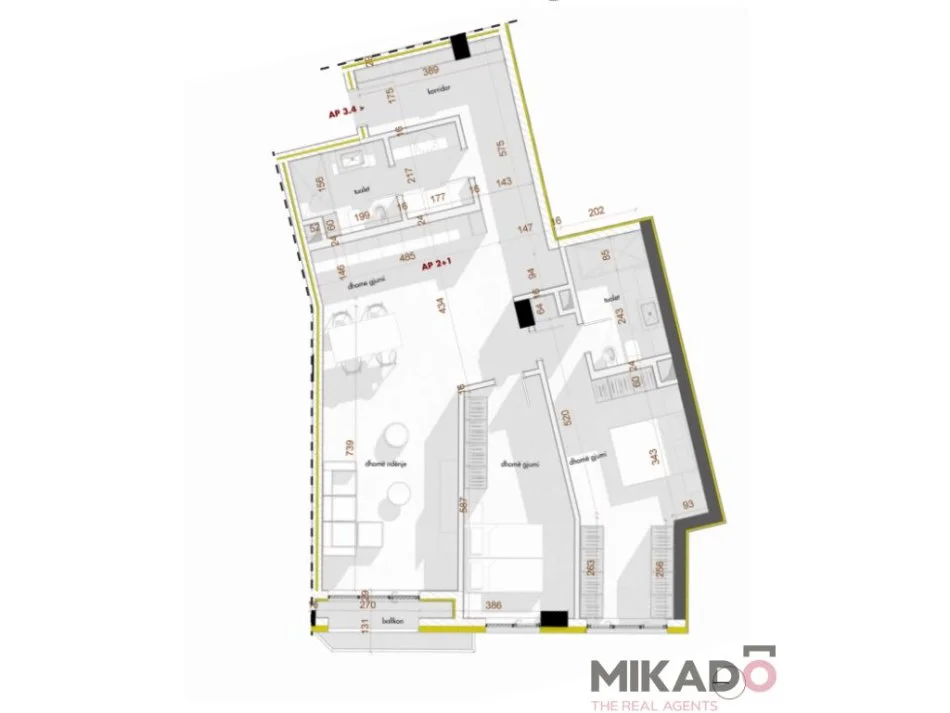 Shitet Apartament 2+1+2 tek rruga ''Qemal Stafa''!