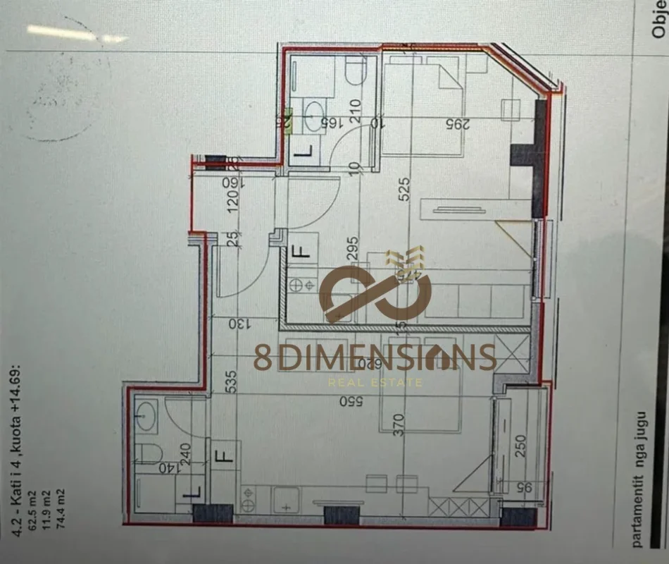 Tirane, shitet apartament 1+1 Kati 4, 74 m² 166.500 € (siri kodra)