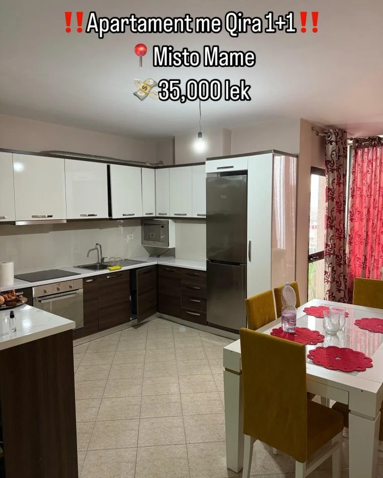 Tirane, jepet me qera apartament 1+1 , 350 € (Misto Mame)