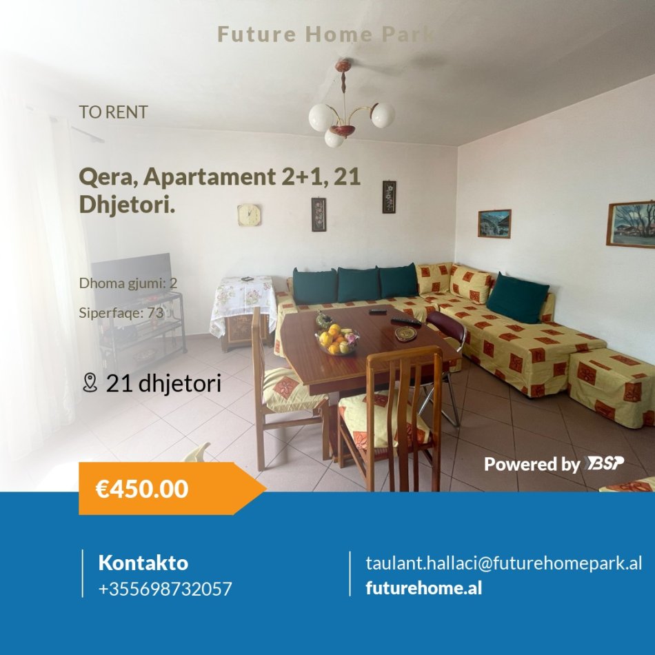 Tirane, jepet me qera apartament 2+1, Kati 4, 85 m² 450 € (kongresi Lushnjes)
