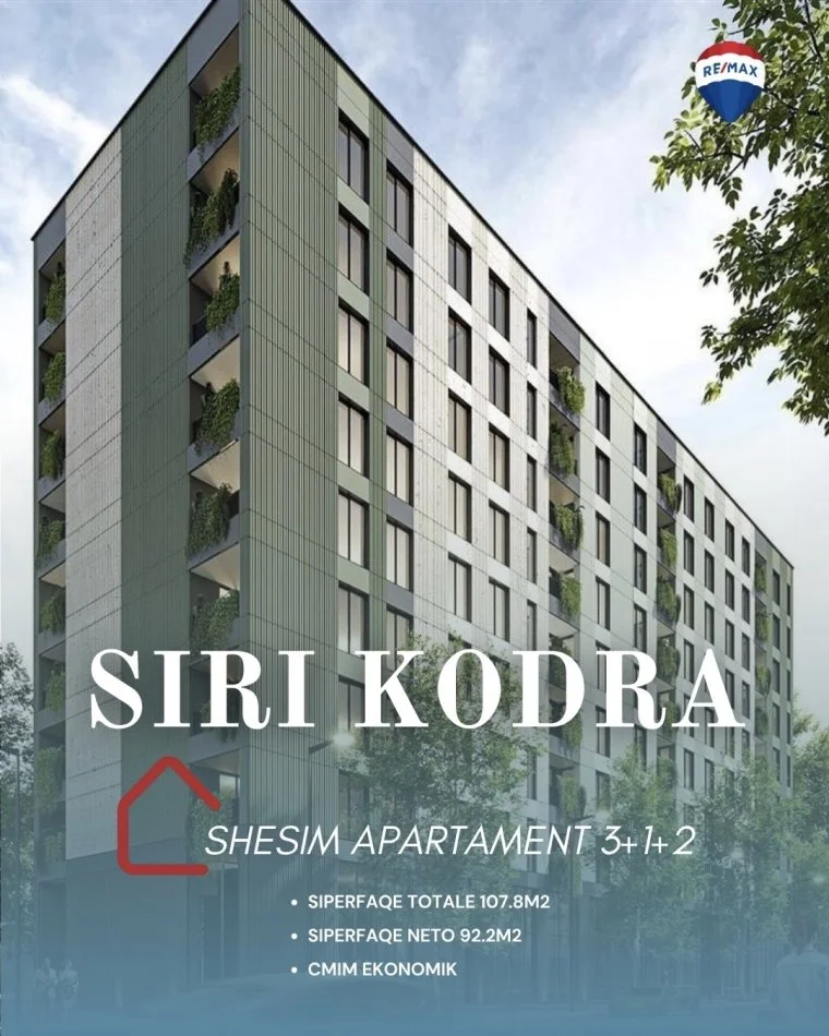 Tirane, shitet apartament Ekonomik 3+1+2+Ballkon , 107 m² 170.000 € (Rruga Besa)