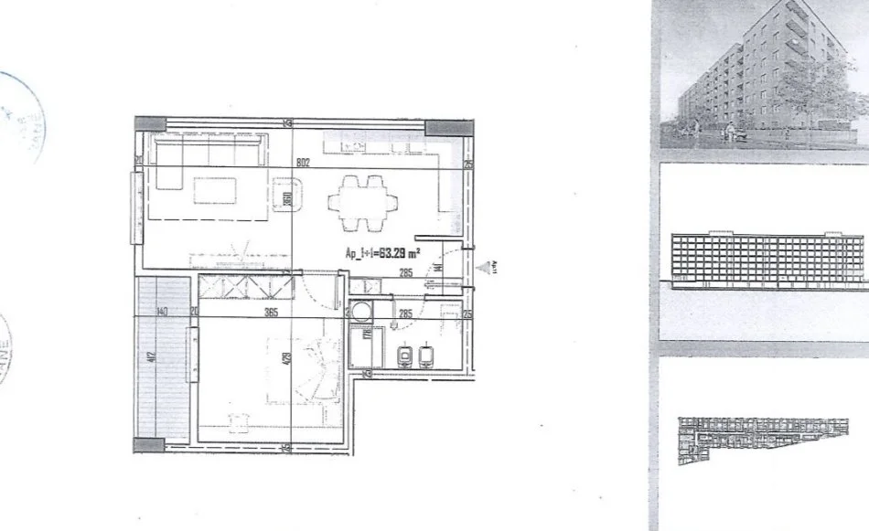 Tirane, shitet apartament 1+1+Ballkon Kati 2, 73 m² 76.500 € (Shehu Construction Paskuqan 1050€/m2 Cmim Kleringu)