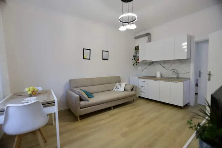 Tirane, jepet me qera apartament 1+1+Ballkon Kati 4, 60 m² 580 € (Karl Gega)