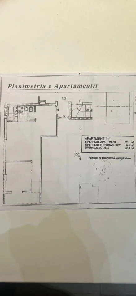 Tirane, shitet apartament 1+1 , 52 m² 100.000 € (Afer Viles L)
