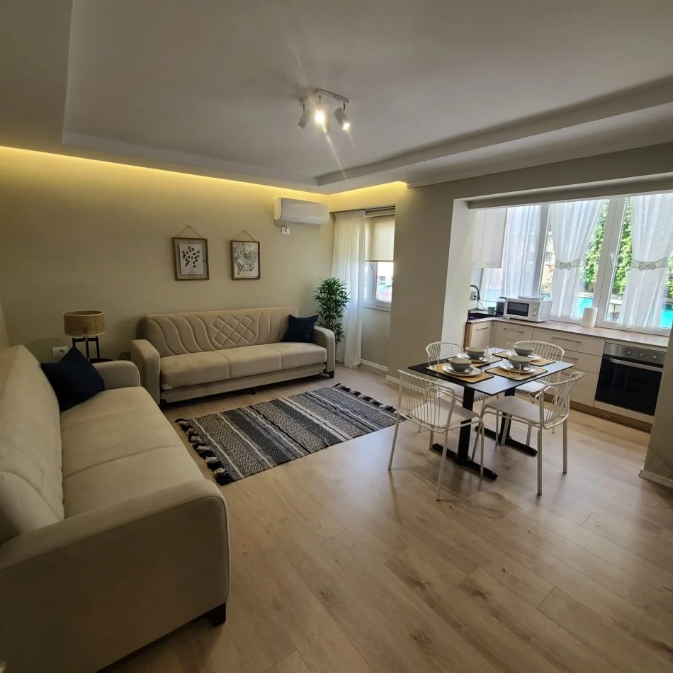 Tirane, jepet me qera apartament 1+1 Kati 1, 57 m² 750 € (Myslym Shyr tek Tregu Cam)