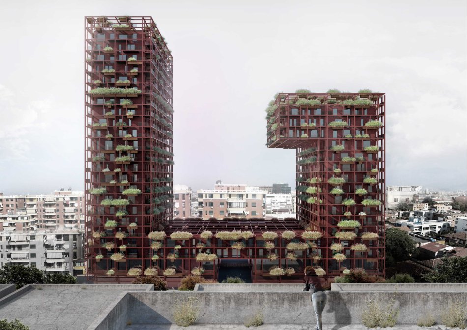 Tirane, jepet me qera zyre Kati 3, 110 m² 1.200 € (Rruga e Kavajes, Tirana Garden Building)