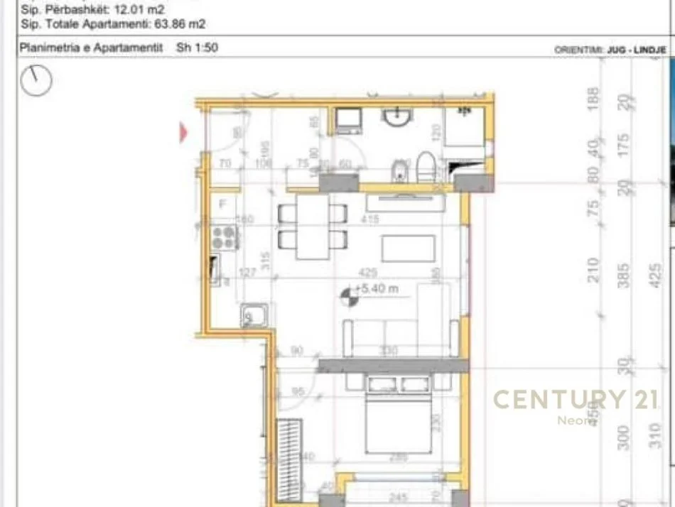 Shitet apartament 1+1 prane Rruges se Elbasanit!