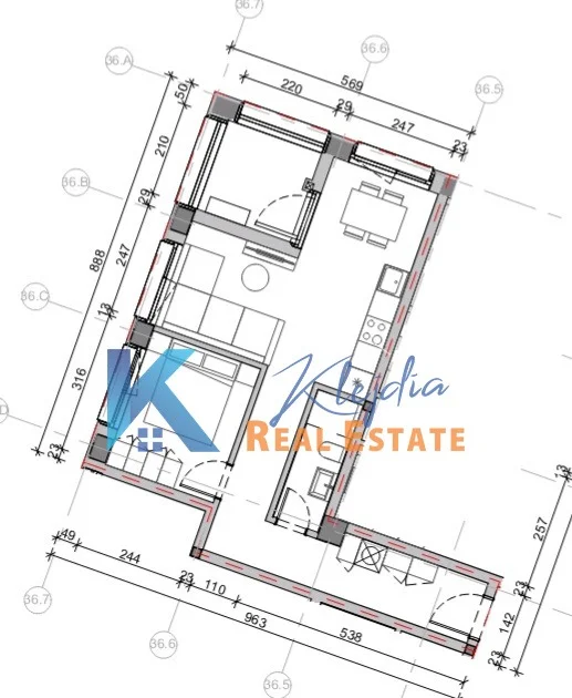 Tirane, shitet apartament 1+1 Kati 3, 68 m² 90.000 € (Ali Dem, kompleksi Mangalem)