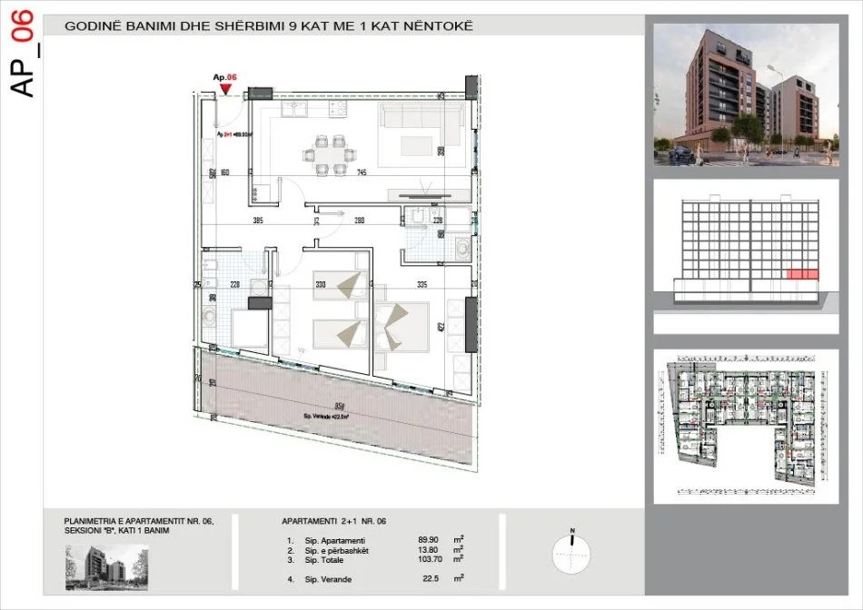 Tirane, jepet me qera apartament 2+1 Kati 1, 103 m² 138.000 € (Bulevardi Ri)