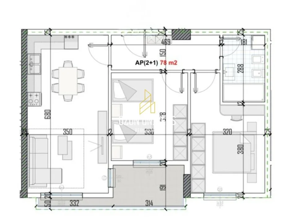 Tirane, shitet apartament 2+1+Ballkon Kati 4, 92 m² 73.224 € (Green Residence, Kamez)