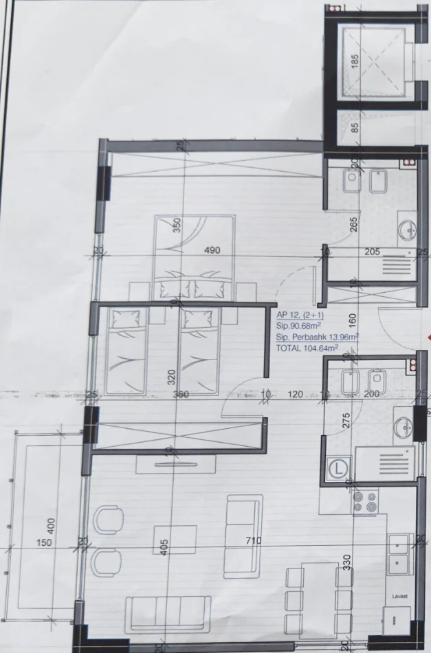 Tirane, shitet apartament 2+1+Ballkon Kati 4, 105 m² 278.000 € (Liqeni i Thate/Rruga Hamdi Sina)