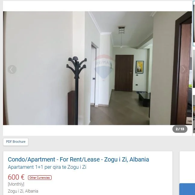 Tirane, jepet me qera apartament 2+1 Kati 4, 98 m² 600 € (ZOGU I ZI)
