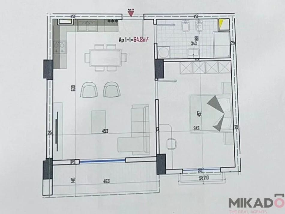 Shitet Apartament 2+1 tek "Rruga Teuta" Kamez !