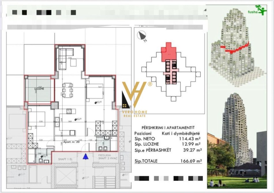 Tirane, shitet apartament 2+1+Ballkon Kati 12, 166 m² 716.000 € (QENDER)