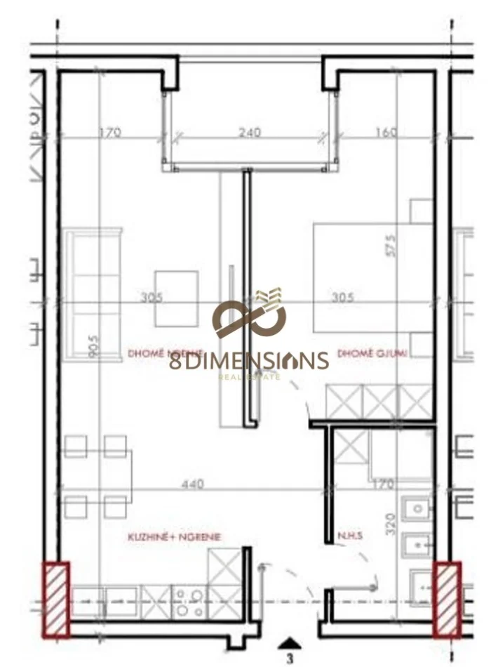 Tirane, shitet apartament Kati 8, 74 m² 84.640 € (Astir)