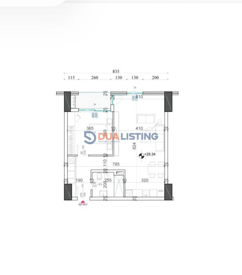 Tirane, shitet apartament 1+1 , 88 m² 132.900 € 