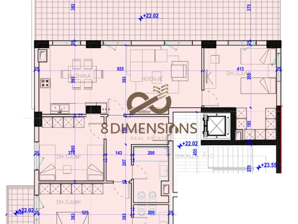 Tirane, shitet apartament 3+1+Ballkon Kati 5, 201 m² 200.000 € (Kombinat)