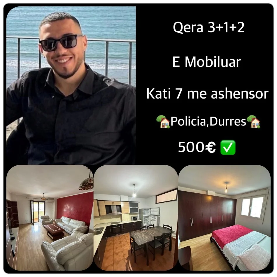 Durres, shitet apartament 3+1+Ballkon Kati 7, 