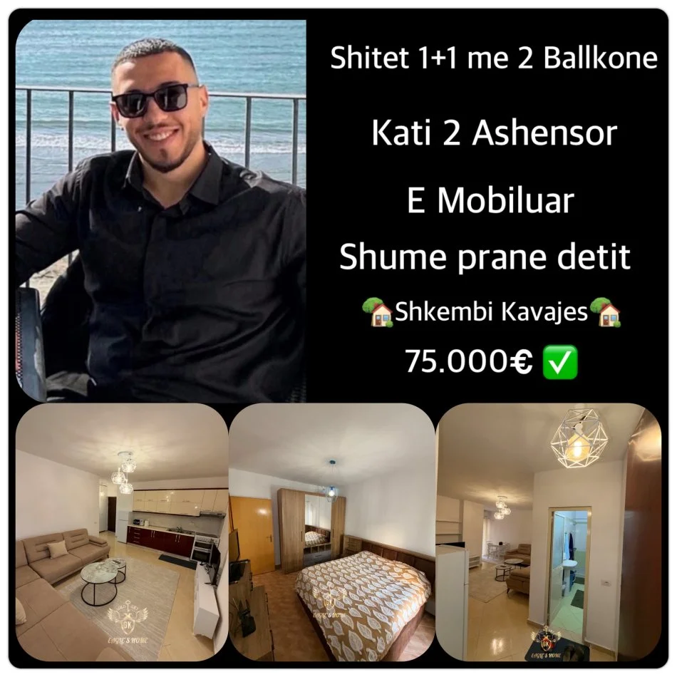 Durres, shes apartament 1+1+Ballkon Kati 2, (SHKEMBI KAVAJES)