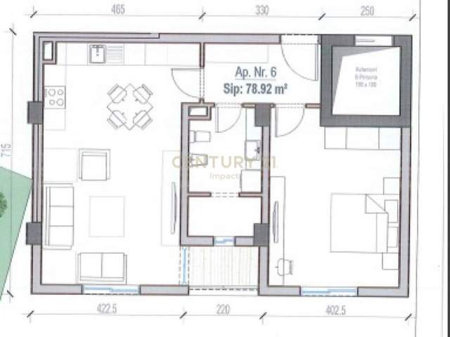 Tirane, shitet apartament 1+1 Kati 1, 79 m² 126.000 Euro (Liqeni i Thate)
